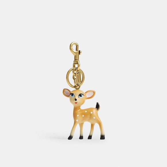Coach Tan and Black Fawn Keychain - Picture 3 of 7